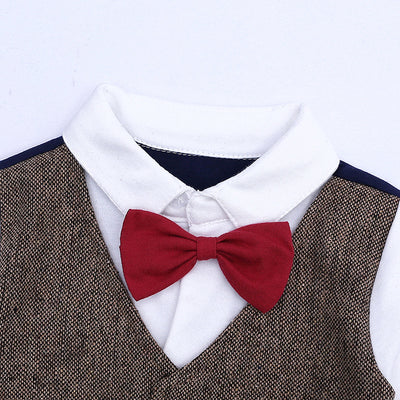 Traje Formal para Bebé de Un Año con Moño y Camisa Caballero - Image 6