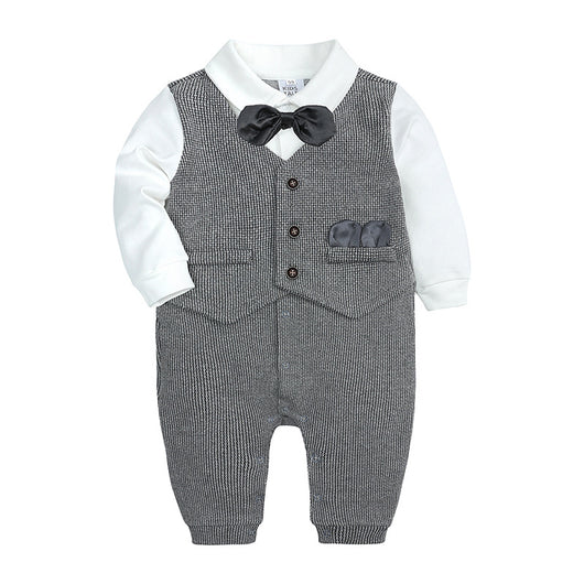 Traje Formal para Bebé de Un Año con Moño y Camisa Caballero - Image 4