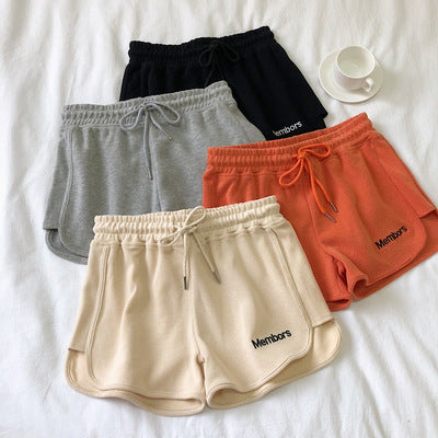 Shorts Deportivos Anchos con Bordado para Mujer - Pantalones Sueltos Casuales para Yoga y Running