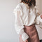 Chaqueta de Encaje con Costuras Combinadas - Estilo Europeo y Americano para Mujer