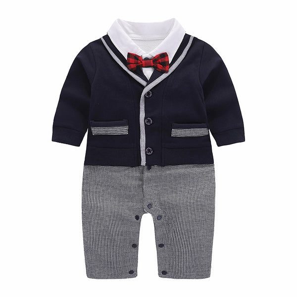 Enterizo Elegante para Caballero con Moño - Conjunto de Tres Piezas
