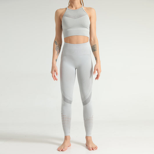 Pantalones de yoga con detalles recortados para mujer
