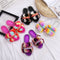 Pantuflas Planas de Lana Multicolor con Diamantes para Mujer