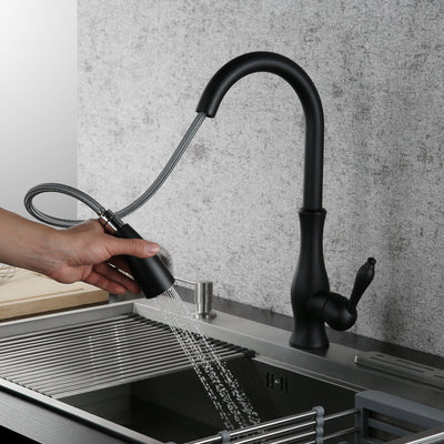 Grifo de Cocina Extraíble en Cobre Puro con Cabezal Rotatorio - Image 5