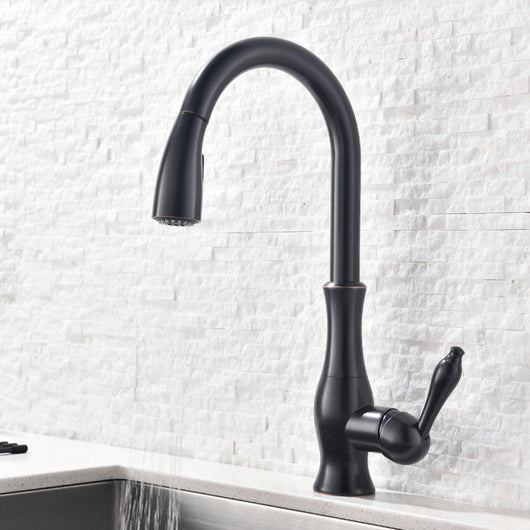 Grifo de Cocina Extraíble en Cobre Puro con Cabezal Rotatorio - Image 6