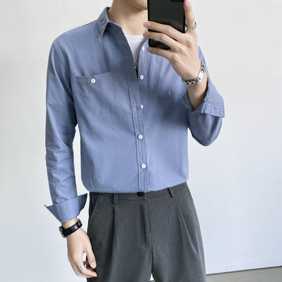 Camisa Casual de Manga Larga Estilo Maduro para Hombre - Elegancia y Confort - Image 10