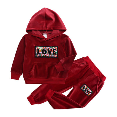 Traje de Terciopelo Dorado para Niños y Niñas - Conjunto de Dos Piezas - Image 10