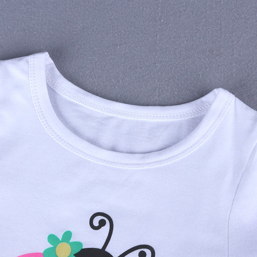 Conjunto de Tres Piezas para Niña Verano - Shorts y Manga Corta - Image 11