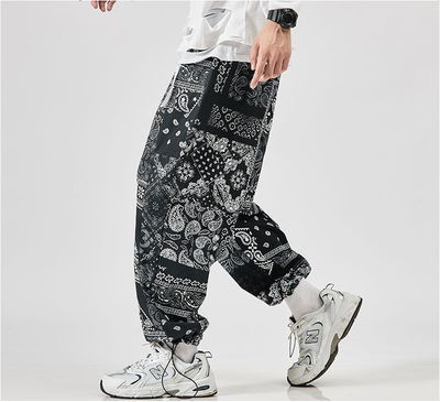 Pantalones Harem Anchos con Cordón - Diseño Flor de Marañón - Image 10