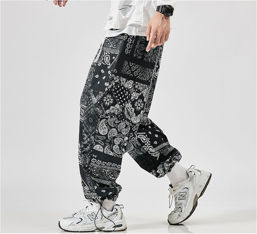 Pantalones Harem Anchos con Cordón - Diseño Flor de Marañón - Image 10