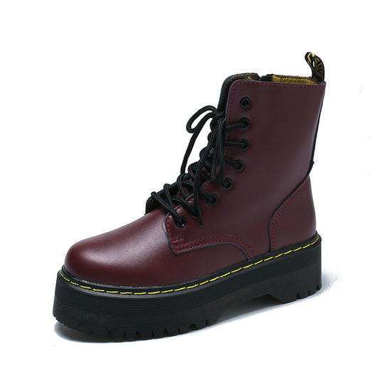Botas Cortas Retro Respirable Punta Redonda - Image 8
