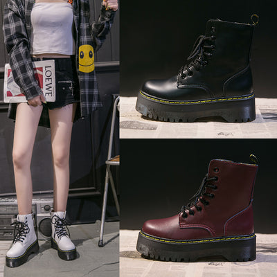Botas Cortas Retro Respirable Punta Redonda - Image 10