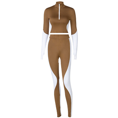 Conjunto Deportivo Yoga Cintura Alta con Realce de Glúteos y Combinación de Colores - Image 8