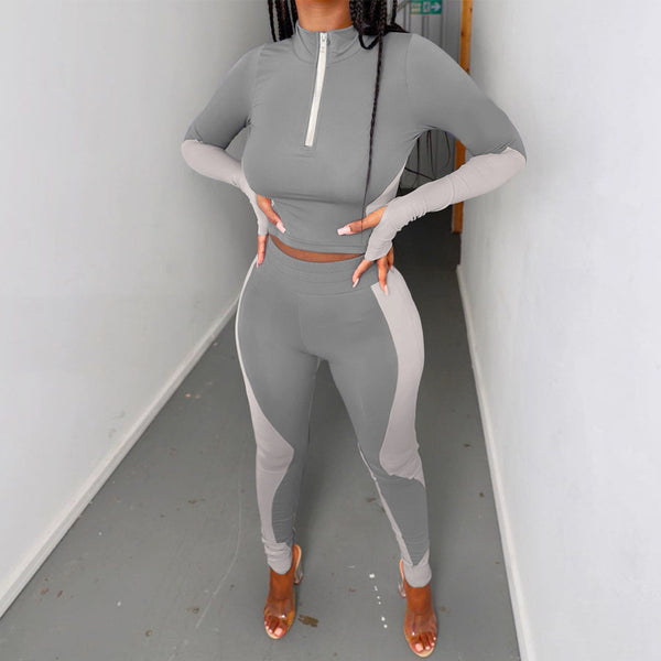 Conjunto Deportivo Yoga Cintura Alta con Realce de Glúteos y Combinación de Colores - Image 3