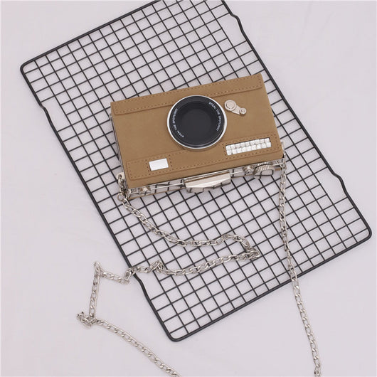 Bolso Bandolera Clutch con Diseño de Cámara en Ante - Estilo Único y Versátil - Image 29