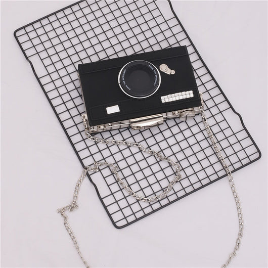 Bolso Bandolera Clutch con Diseño de Cámara en Ante - Estilo Único y Versátil - Image 27