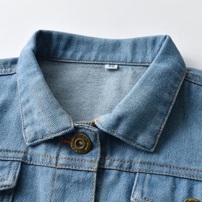Chaqueta Denim Infantil con Cuello Solapa - Image 8