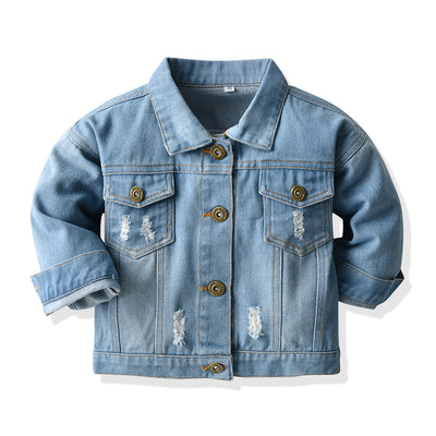 Chaqueta Denim Infantil con Cuello Solapa - Image 4