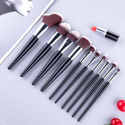 Set de 10 Brochas Onduladas para Maquillaje - Polvo, Rubor y Sombra - Image 8