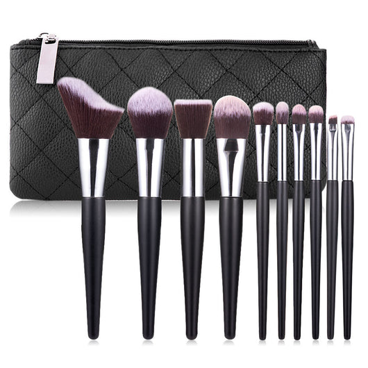 Set de 10 Brochas Onduladas para Maquillaje - Polvo, Rubor y Sombra - Image 3