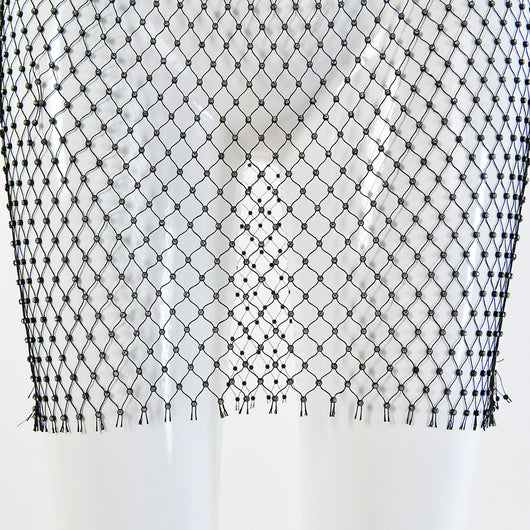 Vestido Largo de Manga Transparente con Diamantes Brillantes - Image 17