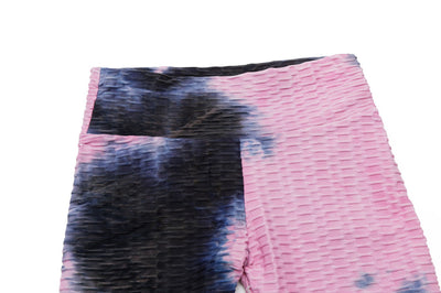 Pantalones Yoga Bubble Tie-Dye con Textura Jacquard - Image 13