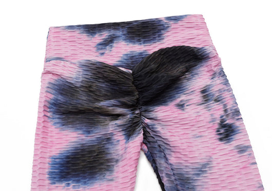 Pantalones Yoga Bubble Tie-Dye con Textura Jacquard - Image 14