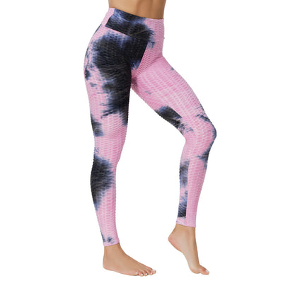 Pantalones Yoga Bubble Tie-Dye con Textura Jacquard
