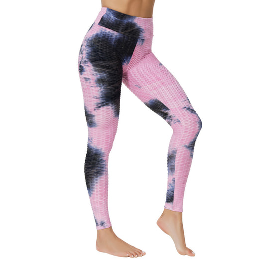 Pantalones Yoga Bubble Tie-Dye con Textura Jacquard