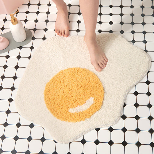 Tapete Absorbente Antideslizante Huevo Frito para Baño - Image 13