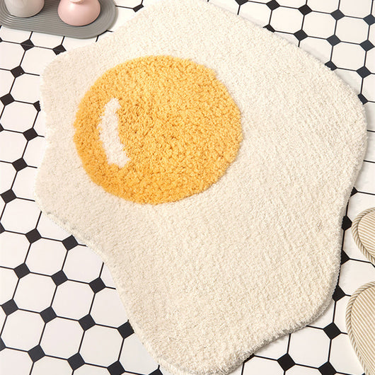 Tapete Absorbente Antideslizante Huevo Frito para Baño - Image 3