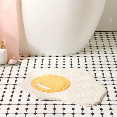 Tapete Absorbente Antideslizante Huevo Frito para Baño - Image 5