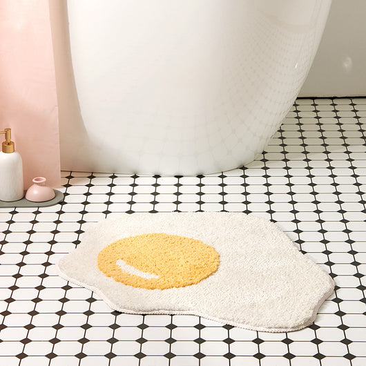 Tapete Absorbente Antideslizante Huevo Frito para Baño - Image 5