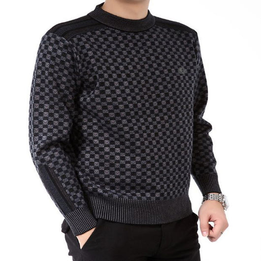 Suéter Hombre Cuadros Grueso Mercerizado Casual Oversize - Image 9