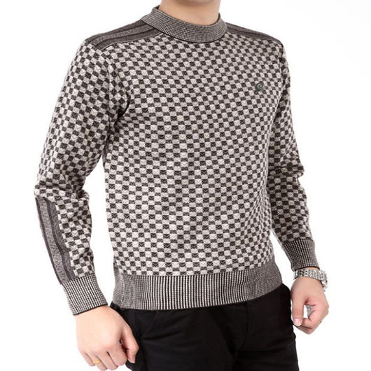 Suéter Hombre Cuadros Grueso Mercerizado Casual Oversize - Image 5