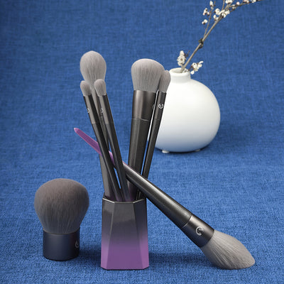Set de Brochas de Maquillaje con Polvo Suelto, Rubor Brillante y Difuminador - Image 7