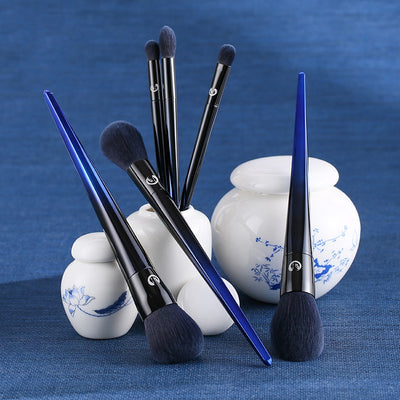 Set de Brochas de Maquillaje con Polvo Suelto, Rubor Brillante y Difuminador - Image 6