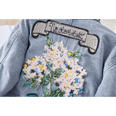 Chaqueta Denim Floral Estilo Coreano - Image 9