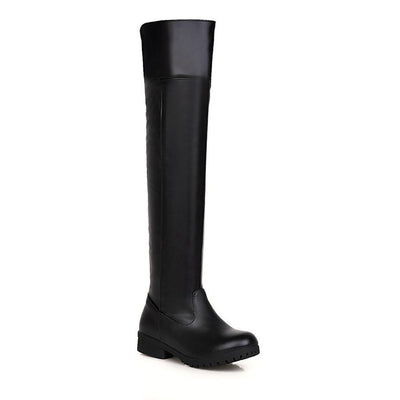 Botas Altas Elásticas Mujer con Tacón Grueso - Image 12