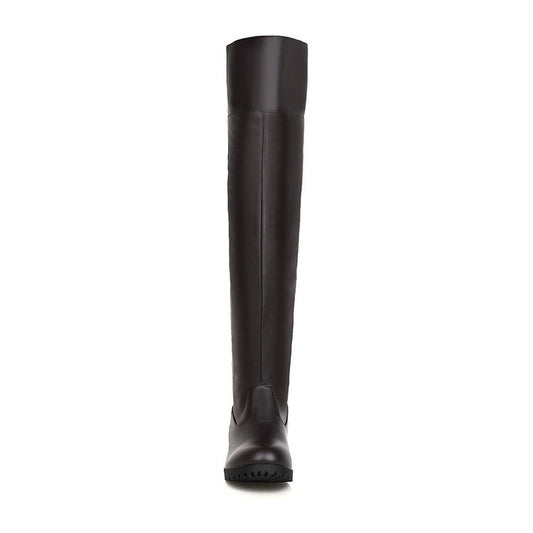 Botas Altas Elásticas Mujer con Tacón Grueso - Image 2