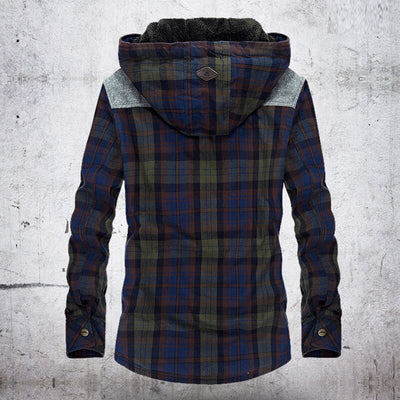 Camisa Acolchada a Cuadros con Capucha - Image 14