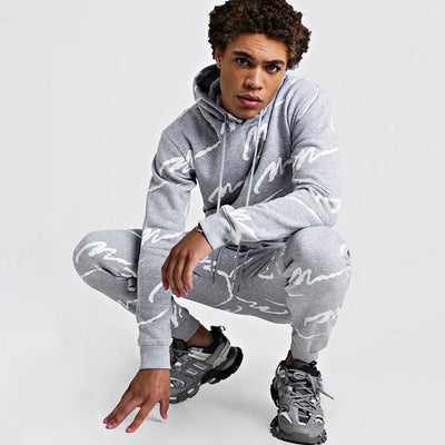Traje Deportivo Casual con Capucha y Estampado para Hombre - Image 13