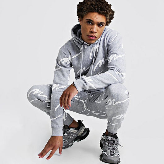 Traje Deportivo Casual con Capucha y Estampado para Hombre - Image 13