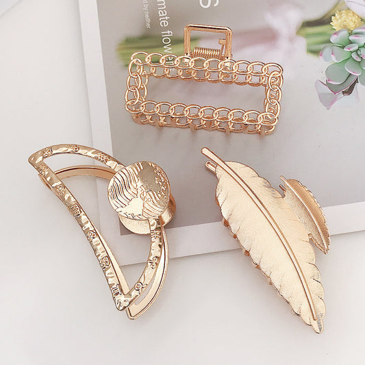 Broche Metálico Minimalista para Cabello