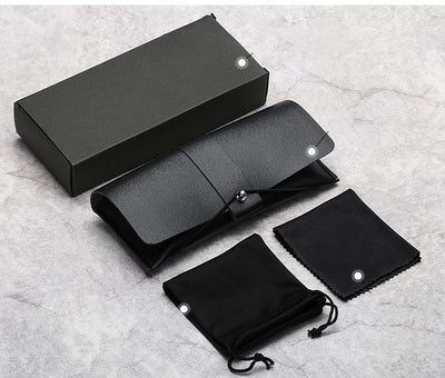 Estuche de Cuero para Gafas de Sol con Cordón Elástico Portátil - Image 6