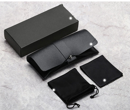 Estuche de Cuero para Gafas de Sol con Cordón Elástico Portátil - Image 6