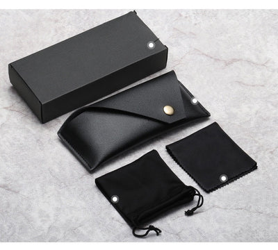 Estuche de Cuero para Gafas de Sol con Cordón Elástico Portátil - Image 2