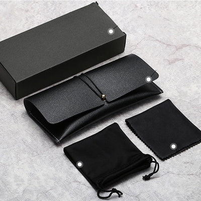 Estuche de Cuero para Gafas de Sol con Cordón Elástico Portátil - Image 5