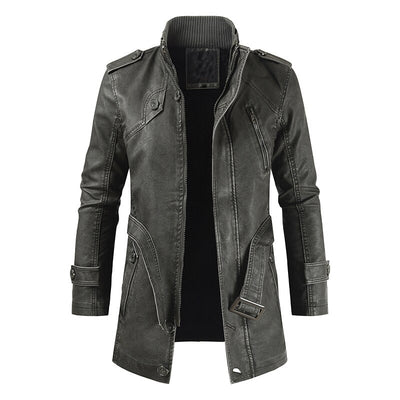 Chaqueta de Cuero Slim Fit Térmica para Hombre - Image 2