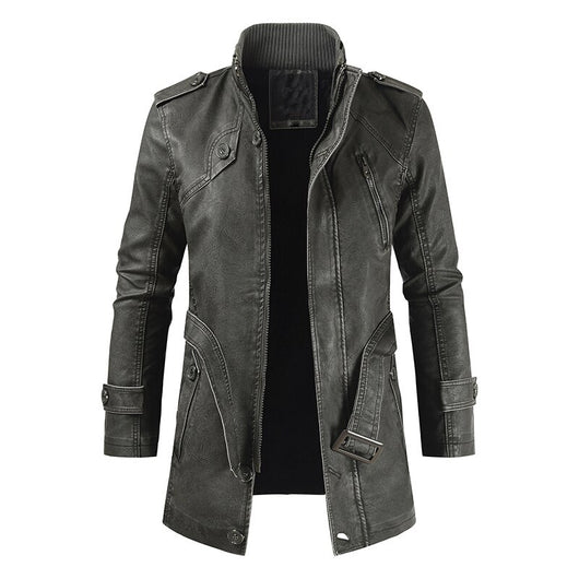 Chaqueta de Cuero Slim Fit Térmica para Hombre - Image 2